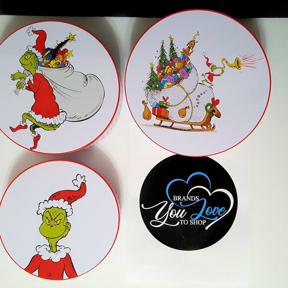 NEW Williams Sonoma Set of 3 The Grinch Nesting Tins - Picture 2 of 8
